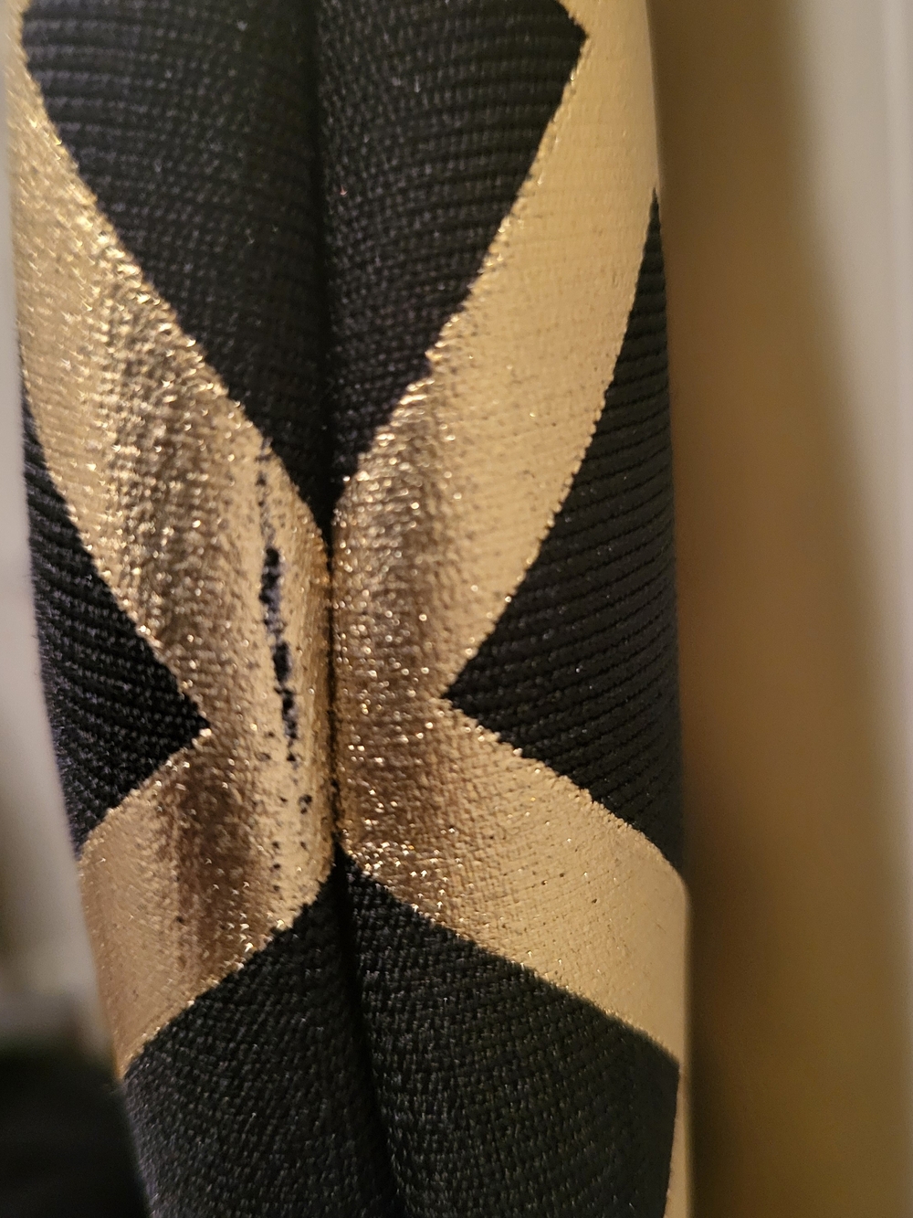 Red and Gold Bodycon Dress with Black Accents - Picture 5 of 5